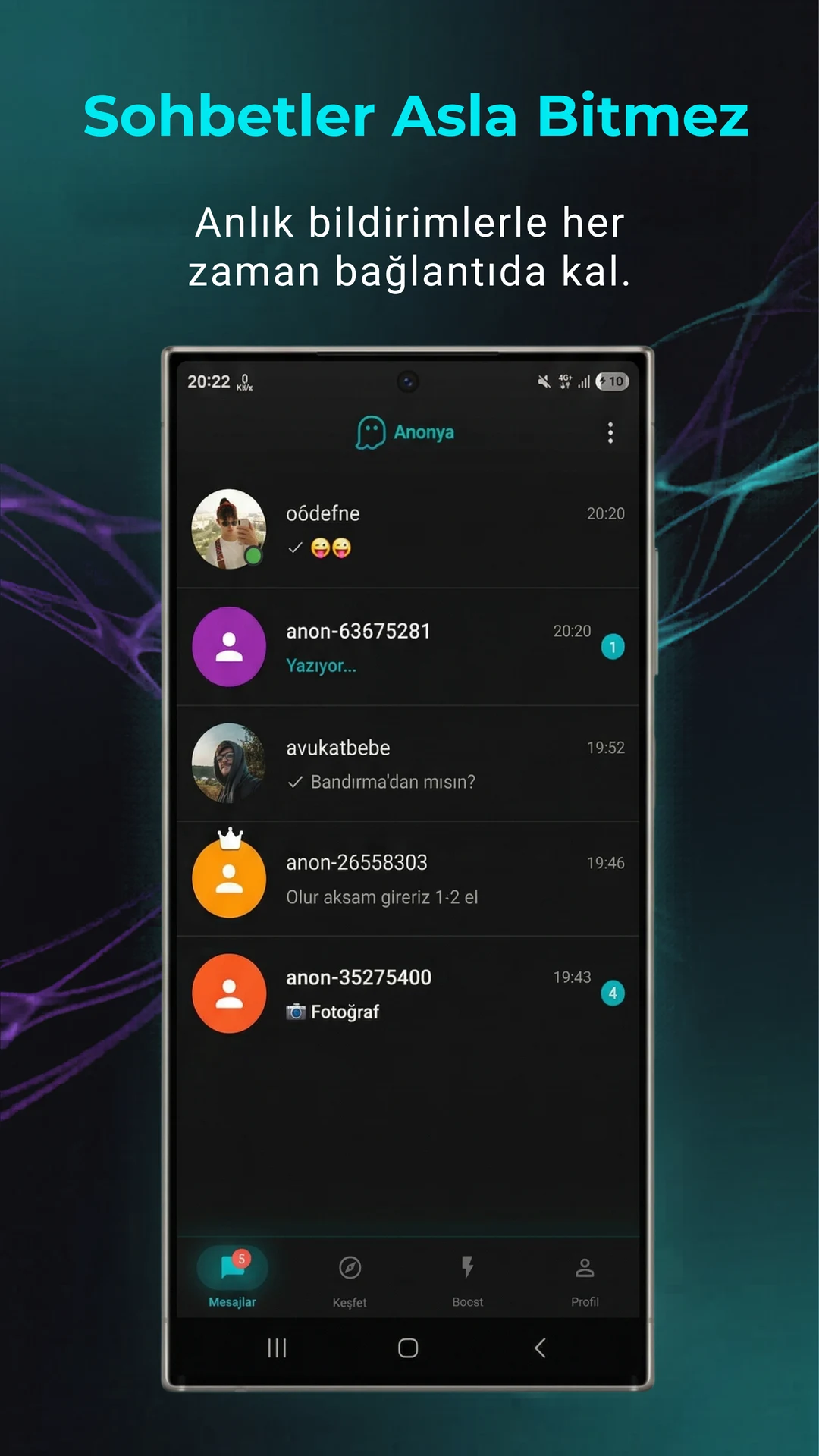 Anonya - Anonim Chat & Tanışma screenshot