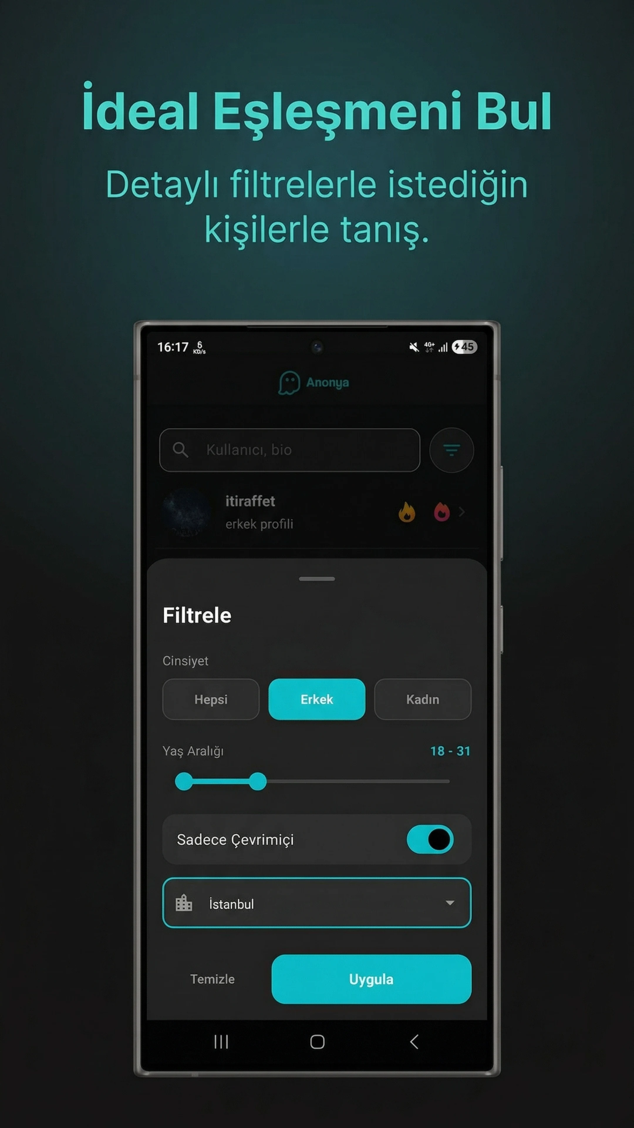 Anonya - Anonim Chat & Tanışma screenshot